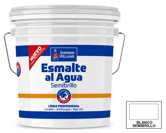 Esmalte al agua 1 tineta Profesional blanco semi brillante Sherwin Williams